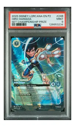 Disney Lorcana Hiro Hamada Armor Designer Promo Holo Championship 24 PSA 9 2025 - Image 1