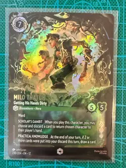 Disney Lorcana *Enchanted* Milo Thatch Getting His Hands Dirty Foil 230/204 - Image 1