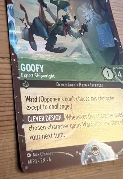 Disney Cruise Lorcana Goofy - Expert Shipwright DCL Promo Card 14/P3 Foil - Image 3