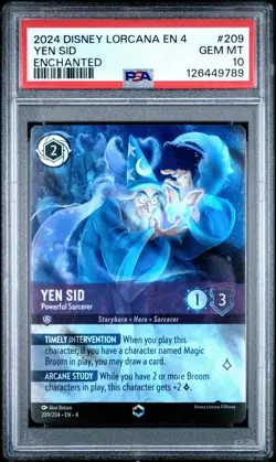 Disney Lorcana - Yen Sid - Powerful Sorcerer Enchanted- Ursula's Return - PSA 10 - Image 4