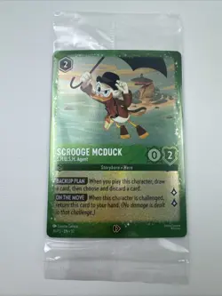 Disney Lorcana Scrooge McDuck S.H.U.S.H. Agent Promo Foil Card 36/P3 - Sealed NM - Image 1