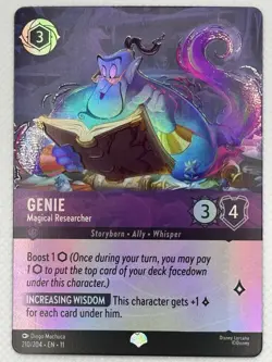 Disney Lorcana Genie Magical Researcher 210/204 Epic Cold Foil Winterspell NM - Image 2