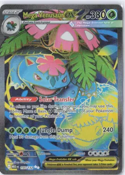 Pokemon TCG Mega-Venusaur-EX Evolutions Holo Full Art Ultra Rare Card 155/132 - Image 1