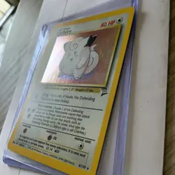 SWIRL 💫 Pokemon TCG Base Set 2 Holo Clefairy Rare Card 6/130 NM Mint - Image 2