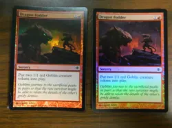 MTG FOIL Shards Of Alara Dragon Fodder x2 Excellent - NM Condition - Image 1