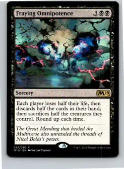 Magic the Gathering Fraying Omnipotence Core Set 2019 MTG Free Shipping! - Image 1