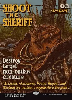 Shoot the Sheriff - Extended Art Promo Secret Lair NM MTG - Image 1