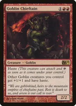 Goblin Chieftain [Magic 2010] Moderately Played - Image 1