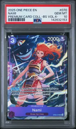 2025 One Piece EN Premium Card Coll. BS Vol.4 #070 Nami PSA 10 GEM MINT - Image 1