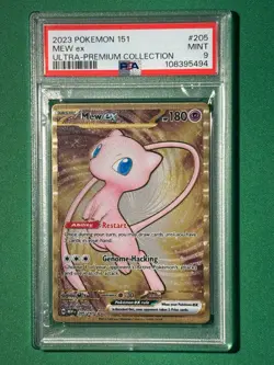 Mew ex (Metal Card) 205/165 Scarlet & Violet 151 Ultra-Premium Collection PSA 9 - Image 1