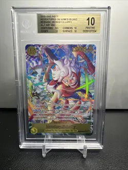 2026 One Piece Adventure on Kami's Island EB04-061 Monkey D. Luffy Beckett 10 - Image 1