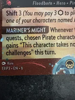 Disney Lorcana TCG – Mickey Mouse Pirate Captain Foil Promo 13/P3 - DCL VF/NM - Image 3