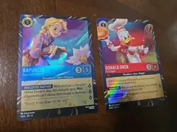 2026 Disney Lorcana Archazias Island Rapunzel AND Donald Duck EPCOT Promo Cards - Image 1