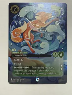 Disney Lorcana Tod Knows All the Tricks ENCHANTED Winterspell 230/204 English NM - Image 3