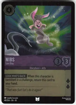 Nibs Lost Boy Foil 48/204 Whispers in the Well Disney Lorcana - Image 1