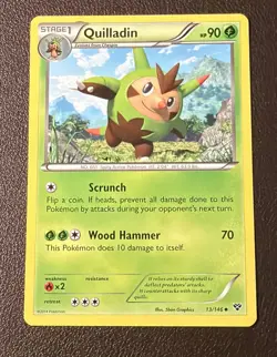 QUILLADIN 13/146 UNCOMMON XY POKEMON LIGHTLY PLAYED CARD 2014 - Image 3