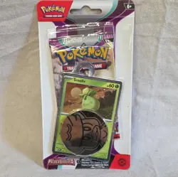 Pokemon TCG Paldea Evolved Blister Pack Smoliv Promo Coin English 10 Cards 6+ - Image 1