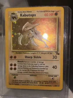 Kabutops Fossil Holo Unlimited Wotc 1999 9/62 Vintage Pokemon TCG Card - Image 2