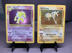Pokemon TCG Fossil Lot of 2 Card Holo Rare Hypno & Hitmonlee WOTC VTG MP - Image 1