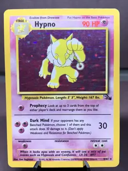 Pokemon TCG Fossil Lot of 2 Card Holo Rare Hypno & Hitmonlee WOTC VTG MP - Image 2