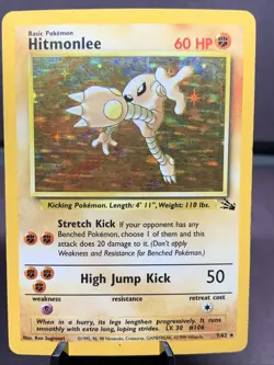 Pokemon TCG Fossil Lot of 2 Card Holo Rare Hypno & Hitmonlee WOTC VTG MP - Image 3