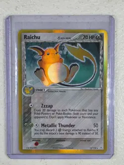 Pokemon Raichu Delta Species 15/110 Reverse Holo EX Holon Phantoms Rare Card - Image 1