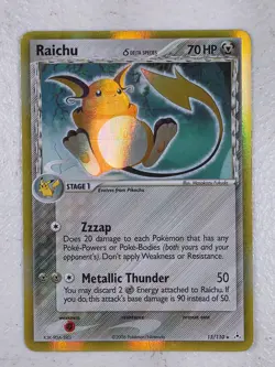 Pokemon Raichu Delta Species 15/110 Reverse Holo EX Holon Phantoms Rare Card - Image 2