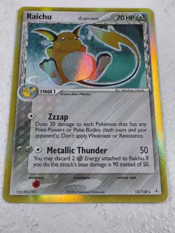 Pokemon Raichu Delta Species 15/110 Reverse Holo EX Holon Phantoms Rare Card - Image 3