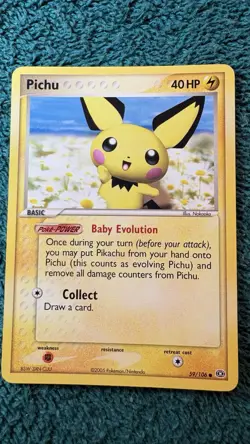 Pichu 59/106 Emerald Regular. This Card Is In Really Nice Condition. ￼ - Image 2