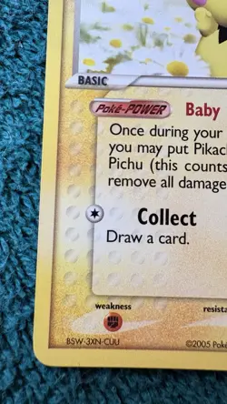 Pichu 59/106 Emerald Regular. This Card Is In Really Nice Condition. ￼ - Image 5
