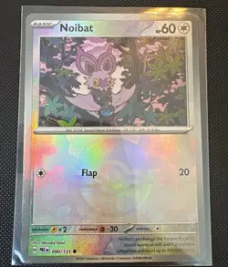 Noibat (Poke Ball Pattern) 090/131 Holo NM Pokemon Card Prismatic Evolutions - Image 1
