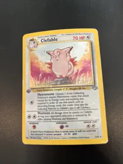 Clefable 17/64 Jungle 1st First Edition Holo Rare Pokemon Card MP - Image 1