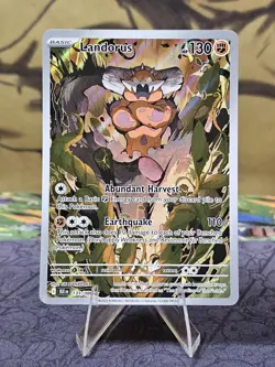 Pokemon TCG Landorus 131/086 English Illustration Rare Card, S&V Black Bolt NM - Image 1