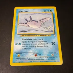 Pokemon Neo Genesis Mantine Common Card 64/111 LP - Image 1