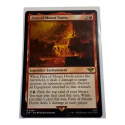 Magic The Gathering Fires Of Mount Doom Card Legendary Enchantment 2023 Collecti - Image 1