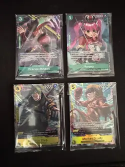 One Piece Tcg Illustration Box Vol 3/4 Promo Cards (set Of 4) - Image 1