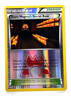 Team Magma's Secret Base Reverse Holo 32/34 Pokemon Card Double Crisis 2015 LP - Image 1