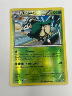 Pokemon TCG Gogoat XY Breakthrough 17/152 Reverse Holo Uncommon Card LP - Image 1