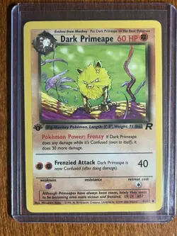 [NM] 2000 Pokemon Team Rocket Dark Primeape 1st Edition #43/82 Uncommon - Image 1
