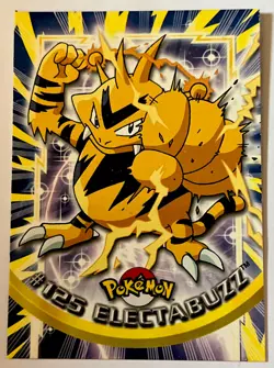 2000 Pokemon ELECTABUZZ #125 [Non-Holo] Topps Blue Logo 1st TV Animation NM-MT - Image 1