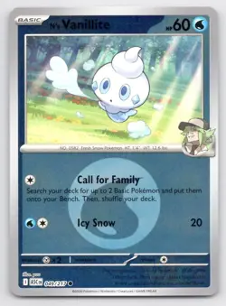 Pokemon N's Vanillite (Energy Symbol Pattern) Ascended Heroes ASC C 049/217 NM - Image 1