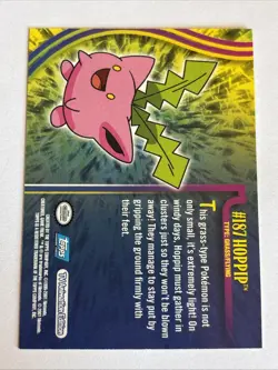 Topps Pokemon Johto Series 1 -- Hoppip #187 -- Blue Label -- Non Holo - Image 2
