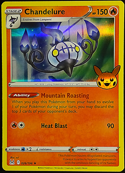 Chandelure 26/196 Rare Holo Trick or Trade 2023 (Lost Origin) - Pokemon TCG - Image 1