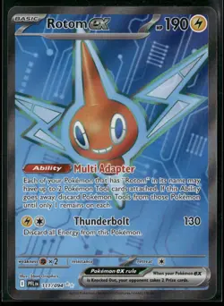 Pokemon Rotom ex Ultra Rare 111/094 PFL ME02: Phantasmal Flames NM - Image 1