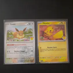 Pokemon TCG - 2025 & 2026 Pokemon Day Promos - Pikachu & Evee - Image 1