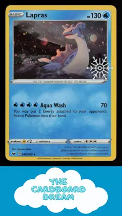 Lapras (Holiday Calander Stamped Snowflake) #048/202 Rare Holo Pokemon Card - Image 1