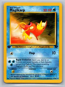 Magikarp 47/82 LP Team Rocket 1st Edition Pokemon - Image 1