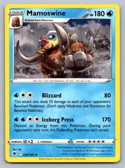 Pokemon TCG SWSH10: Astral Radiance Mamoswine 033/189 - Image 1