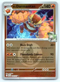Pokemon N's Darmanitan (Energy Symbol Pattern) Ascended Heroes ASC UC 033/217 NM - Image 1