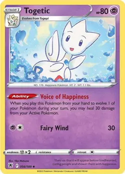 Togetic #056/189 (Astral Radiance) SWSH10 Pokemon NM *2022* - Image 1